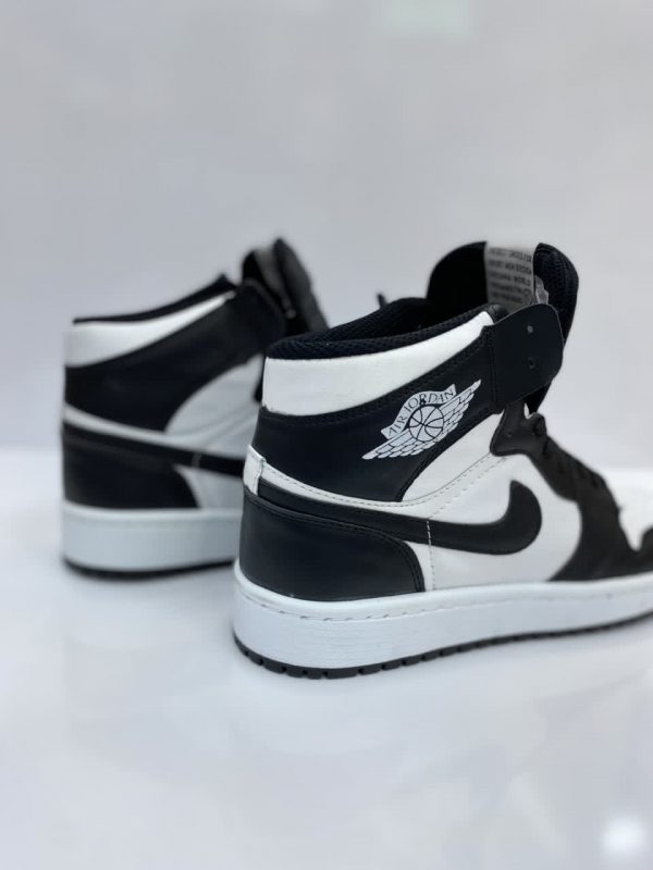 ایرجردن وان ساقدار سفید مشکی ( Air Jordan 1 High Black/White )